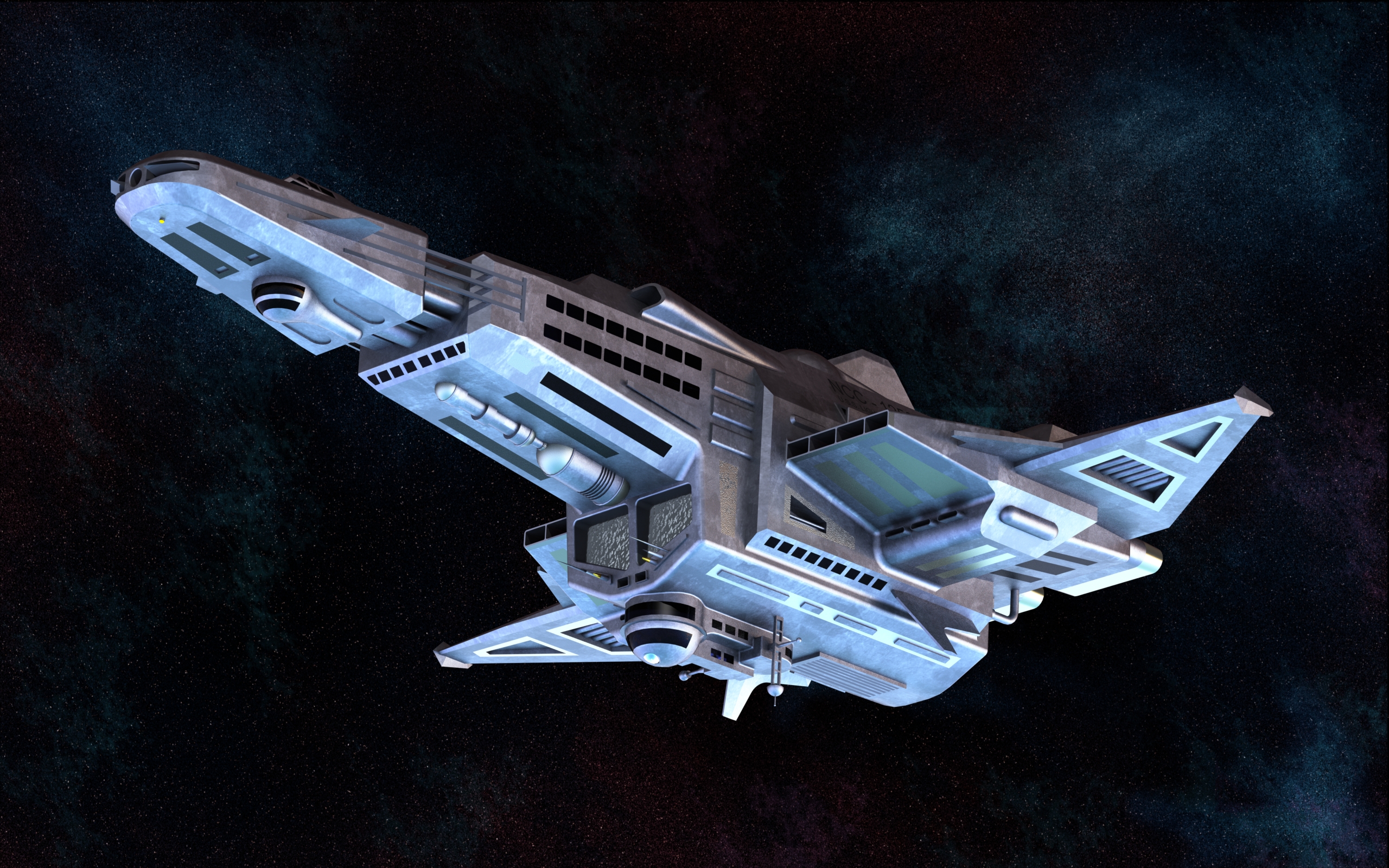 47--USS NCC-1250星际联邦宇宙飞船3D模型图纸